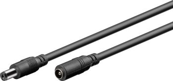 Goobay DC-Verlängerungskabel, 5 m, schwarz, 5 m - mit Hoh