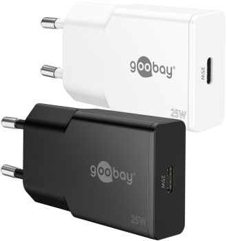 Goobay USB-C™ PD GaN Schnellladegerät Slim (25 W) weiß, w