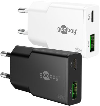 Goobay USB-C™ PD GaN Dual-Schnellladegerät Slim (25 W) we