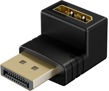 Goobay DisplayPort™-Winkeladapter 90° nach oben, schwarz 