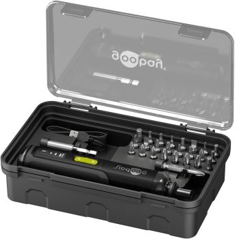 Goobay Mini-Akkuschrauber-Set 28-tlg., schwarz, 1.5 m - S