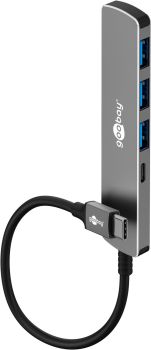 Goobay Slim 4-Port USB-Hub, USB-C™ auf USB-C™/USB-A, 5 Gb