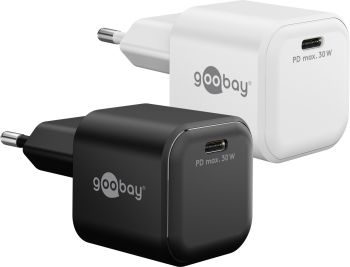 Goobay USB-C™ PD GaN Schnellladegerät Nano (30 W) weiß, w