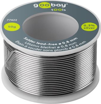 Goobay Essential Lötzinn bleifrei, ø 0,8 mm, 50 g - Zusam