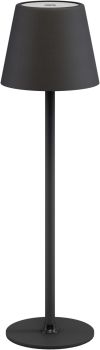 Goobay Kabellose LED-Tischleuchte, schwarz, 1 m - mit Tou