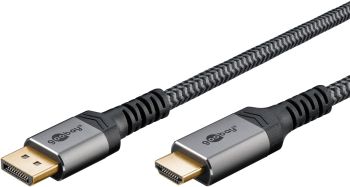 Goobay Plus Series DisplayPort™-auf-HDMI™-Kabel, 1 m, sch
