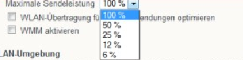 Msximale Sendelsitung firtzbox