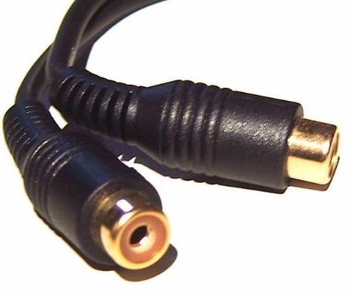 Cinch-Buchsen (RCA, weiblich) f&uuml;r analoges Audio in rot, wei&szlig; und gelb &mdash; klassische HiFi-Anschl&uuml;sse