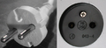 Konturenstecker Typ CA CEE 7/17 mit isoliertem Geh&auml;use f&uuml;r SK-II-Ger&auml;te