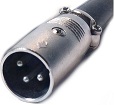 XLR-Stecker 3-polig f&uuml;r symmetrische Audio&uuml;bertragung im Studio