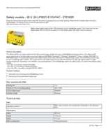 Datenblatt zu Phoenix Contact 2701625, EAN: 4046356770033 Datenblatt zu Phoenix Contact 2701625, EAN: 4046356770033