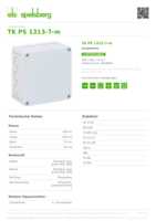 Datenblatt zu Spelsberg 10540501, EAN: 4013902861118 Datenblatt zu Spelsberg 10540501, EAN: 4013902861118