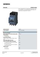 Datenblatt zu Siemens 3RV20214AA40, EAN: 4011209767126 Datenblatt zu Siemens 3RV20214AA40, EAN: 4011209767126