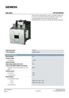 Datenblatt zu Siemens 3RT10756NP36, EAN: 4011209508422 Datenblatt zu Siemens 3RT10756NP36, EAN: 4011209508422