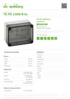 Datenblatt zu Spelsberg 11150901, EAN: 4013902150496 Datenblatt zu Spelsberg 11150901, EAN: 4013902150496