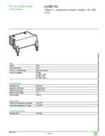 Datenblatt zu Schneider Electric LA4DC3U, EAN: 3389110233179 Datenblatt zu Schneider Electric LA4DC3U, EAN: 3389110233179