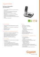 Datenblatt zu Gigaset S30852-H2728-B101, EAN: 4250366848655