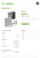 Datenblatt zu Spelsberg 61390601, EAN: 4013902090136 Datenblatt zu Spelsberg 61390601, EAN: 4013902090136