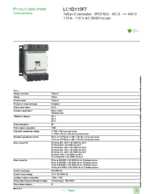 Datenblatt zu Schneider Electric LC1D115F7, EAN: 3389110377088 Datenblatt zu Schneider Electric LC1D115F7, EAN: 3389110377088