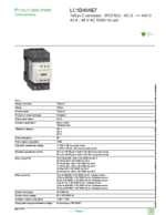 Datenblatt zu Schneider Electric LC1D40AE7, EAN: 3389119408349 Datenblatt zu Schneider Electric LC1D40AE7, EAN: 3389119408349