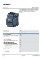 Datenblatt zu Siemens 3RV21111DA10, EAN: 4011209713352 Datenblatt zu Siemens 3RV21111DA10, EAN: 4011209713352