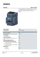 Datenblatt zu Siemens 3RV21111AA10, EAN: 4011209713321 Datenblatt zu Siemens 3RV21111AA10, EAN: 4011209713321