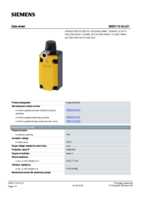 Datenblatt zu Siemens 3SE51120LU21, EAN: 4011209692602 Datenblatt zu Siemens 3SE51120LU21, EAN: 4011209692602