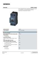 Datenblatt zu Siemens 3RV20114AA20, EAN: 4011209724402
