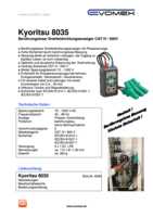 Datenblatt zu Kyoritsu K 8035, EAN: 5706445250929 Datenblatt zu Kyoritsu K 8035, EAN: 5706445250929